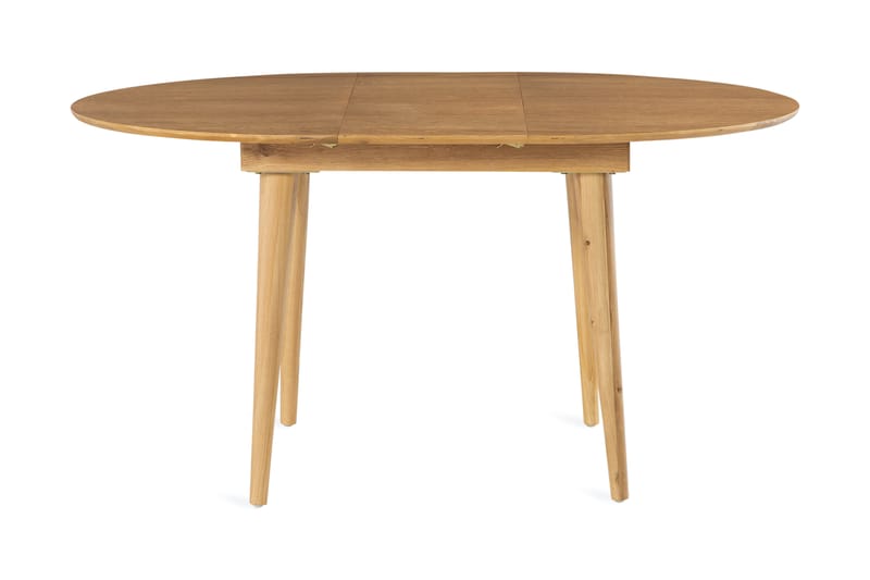 Beagan Forlengningsbart Spisebord 110 cm Rundt Massiv Eik - Brun - Møbler - Bord - Spisebord & kjøkkenbord