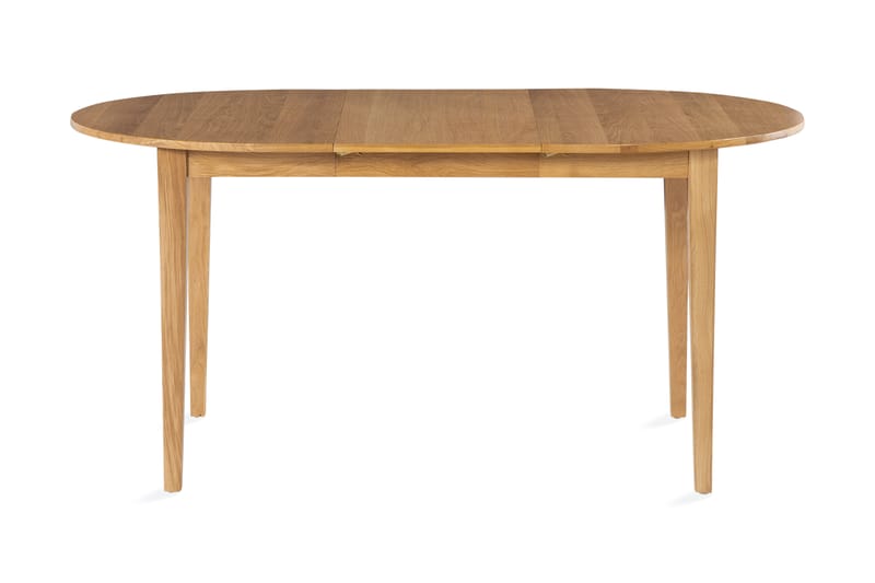 Beagan Forlengningsbart Spisebord 115-157 cm Rundt Massiv Ei - Brun - Møbler - Bord - Kontorbord - Skrivebord