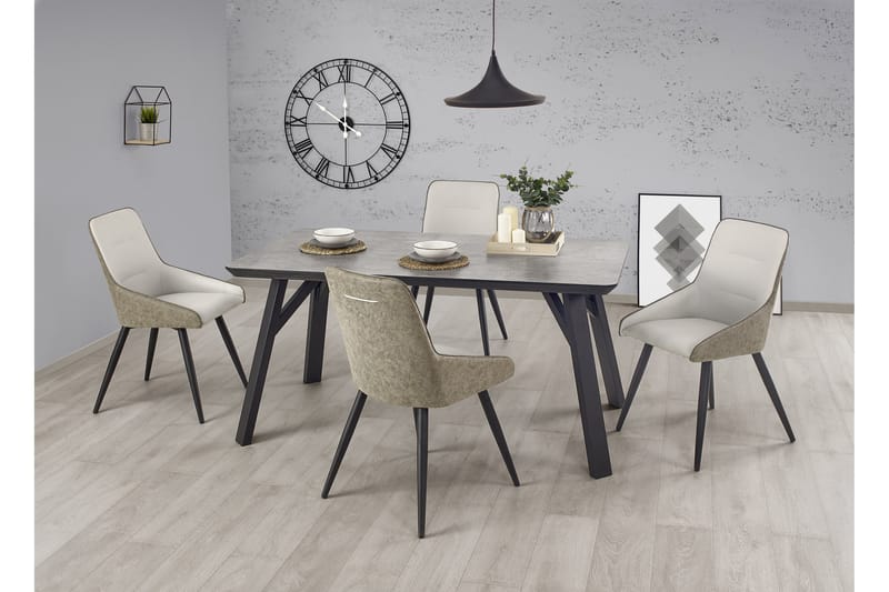Bernice Spisebord 160 cm - Grå/Svart - Møbler - Bord - Spisebord & kjøkkenbord