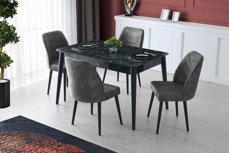 Bingdi Spisebord 130 cm - Antrasitt - Møbler - Bord - Spisebord & kjøkkenbord