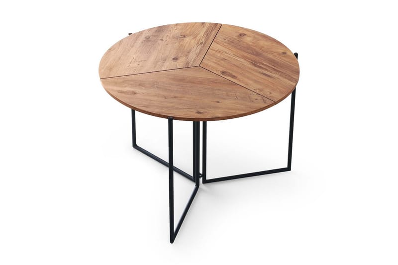Buluca Spisebord 100 cm - Natur/Svart - Møbler - Bord - Spisebord & kjøkkenbord