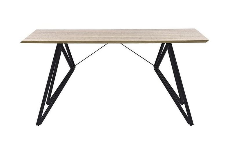 Buscot Spisebord 160 cm - Lyst Tre/Svart - Møbler - Bord - Spisebord & kjøkkenbord