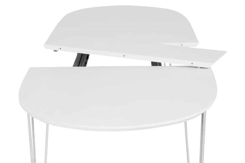 Caddy Spisebord 180 cm med 2 Tileggsplater Ovalt - Hvit - Møbler - Bord - Spisebord & kjøkkenbord