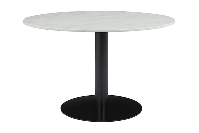 Capri Spisebord 106 cm Rundt Marmor - Hvit/Svart - Møbler - Stoler & lenestoler - Spisestuestoler & kjøkkenstoler