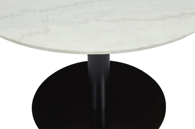 Capri Spisebord 106 cm Rundt Marmor - Hvit/Svart - Møbler - Bord - Spisebord & kjøkkenbord