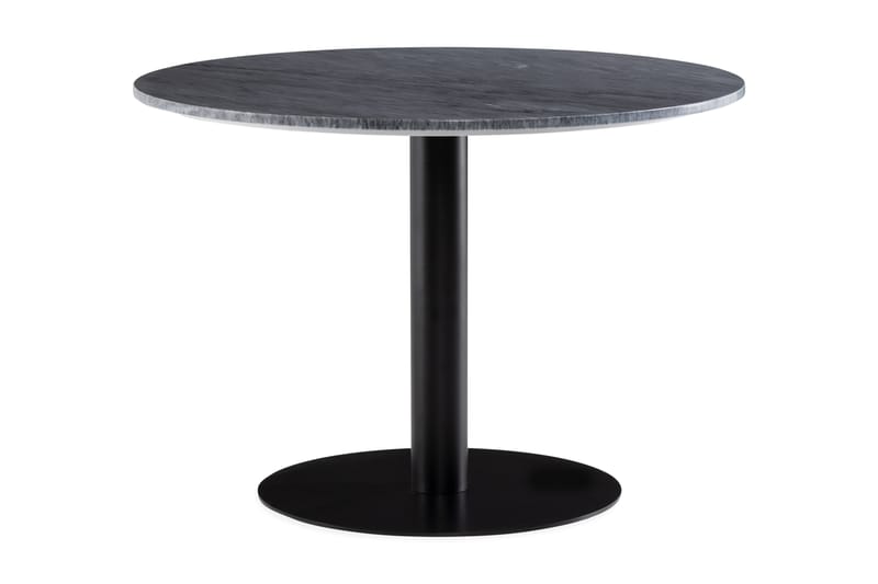 Capri Spisebord 106 cm Rundt Marmor - Svart/Grå - Møbler - Bord - Spisebord & kjøkkenbord