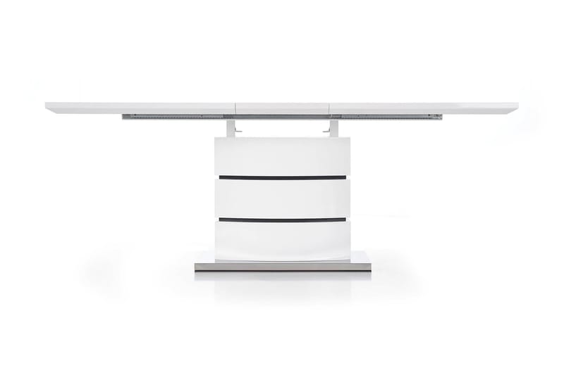Carmon Forlengningsbart  Spisebord 160 cm - Hvit/Svart - Møbler - Bord - Spisebord & kjøkkenbord