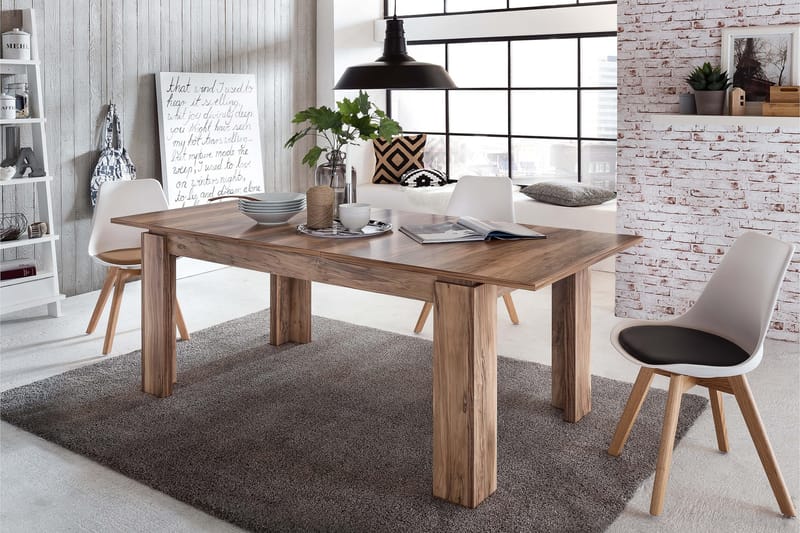 Chew Forlengningsbart Spisebord 160 cm - Valnøtt - Møbler - Bord - Spisebord & kjøkkenbord