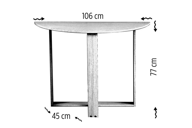 Comfortale Spisebord Halvmåne - Brun - Møbler - Bord - Spisebord & kjøkkenbord