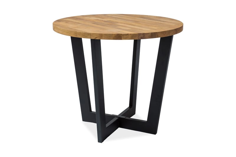 Conota Spisebord 90 cm Rundt - Eik/Svart - Møbler - Bord - Spisebord & kjøkkenbord