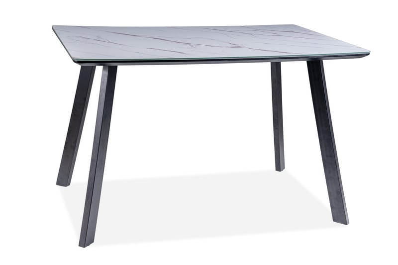 Cowra Spisebord 120 cm - Glass/Hvit/Svart - Møbler - Bord - Spisebord & kjøkkenbord