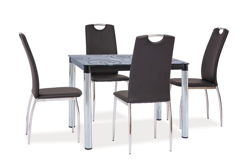 Damara Spisebord 100 cm - Glass/Hvit - Møbler - Bord - Spisebord & kjøkkenbord