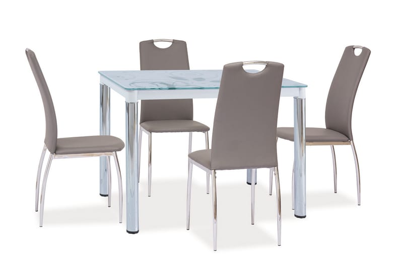 Damara Spisebord 100 cm - Glass/Svart - Møbler - Bord - Spisebord & kjøkkenbord