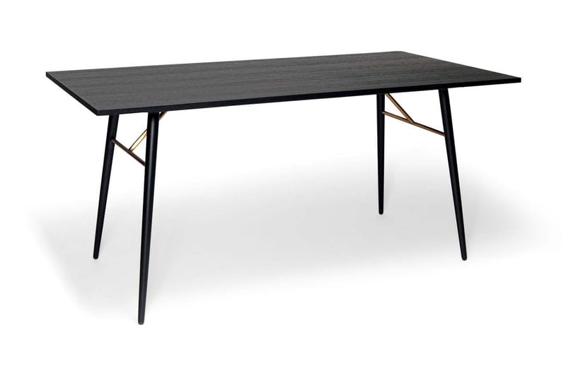 Dawa Spisebord 160 cm - Svart/Messing - Møbler - Bord - Spisebord & kjøkkenbord
