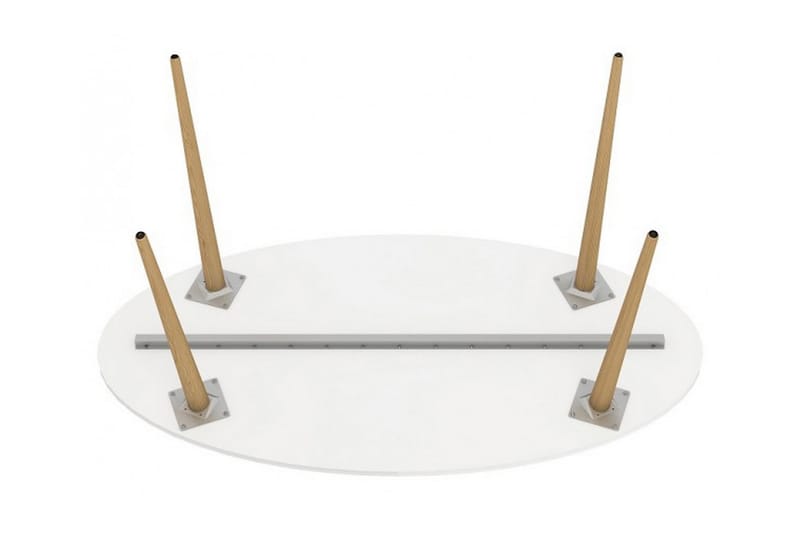 Delta Spisebord Ovalt - Hvit/Eik - Møbler - Bord - Spisebord & kjøkkenbord