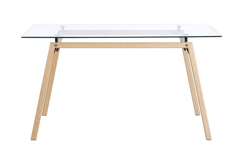 Demba Spisebord 140 cm - Gjennomsiktig /Lyst tre - Møbler - Bord - Spisebord & kjøkkenbord