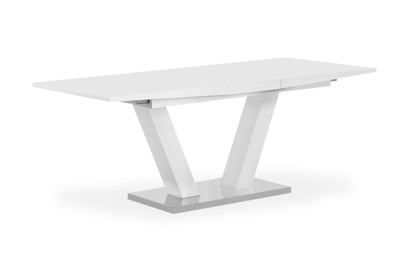 Dubrey Forlengningsbart Spisebord 160 cm - Hvit - Møbler - Bord - Spisebord & kjøkkenbord