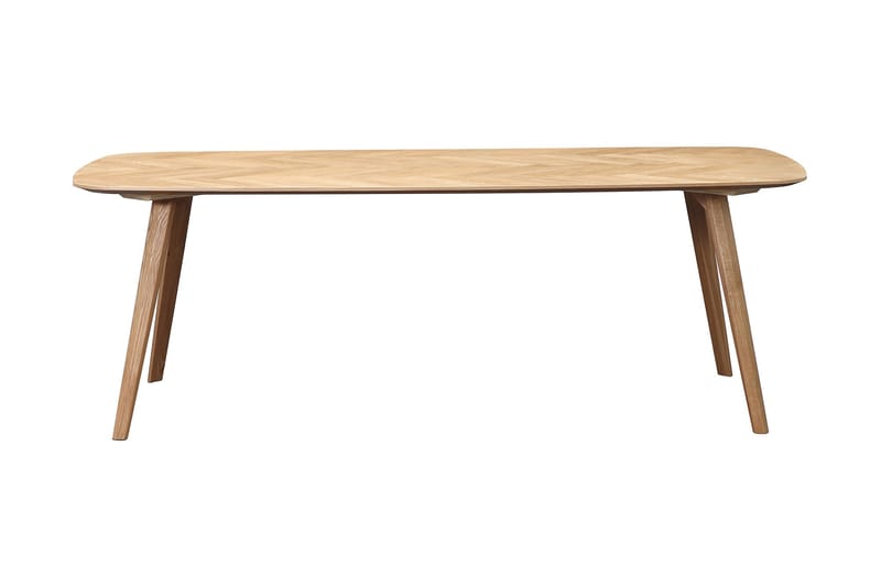 Dugard Spisebord 220 cm - Fiskebensmønster/Brun - Møbler - Bord - Spisebord & kjøkkenbord