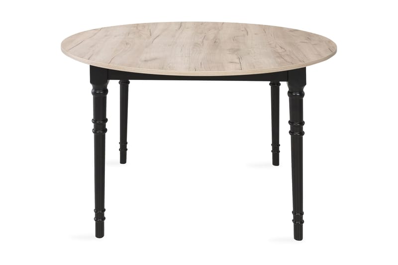 Erin Forlengningsbart Spisebord 115 cm Rundt - Grå/Svart - Møbler - Bord - Spisebord & kjøkkenbord