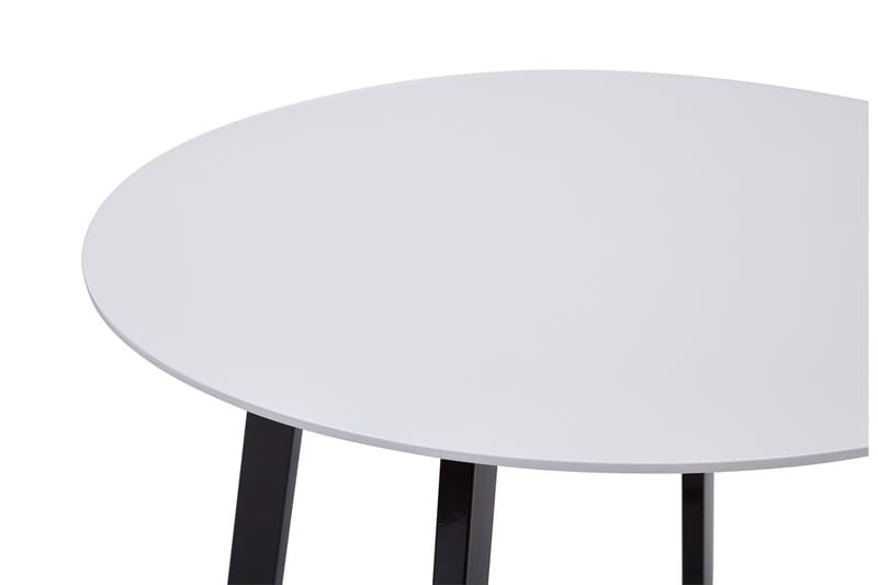 Fly Spisebord 90 cm Rundt - Hvit / Svart - Møbler - Bord - Spisebord & kjøkkenbord