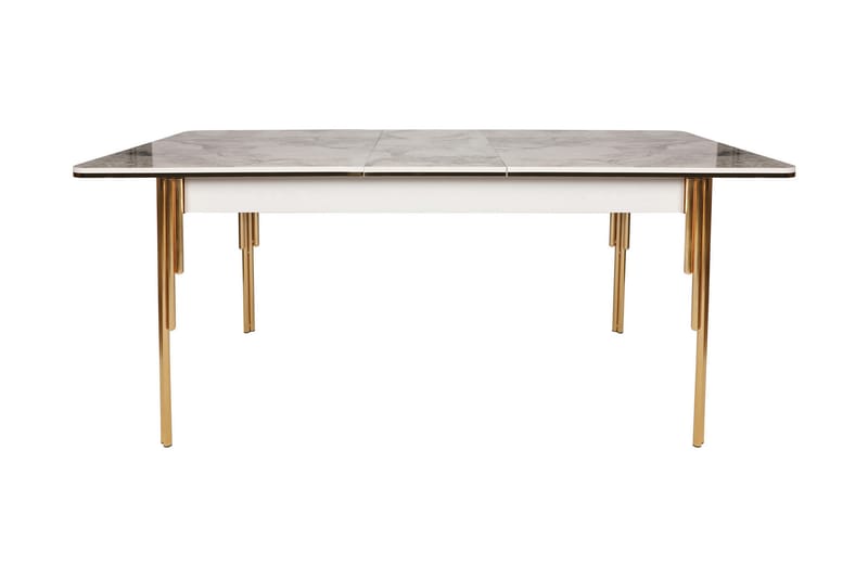 Frascone Spisebord 146x78x146 cm - Gull/Hvit - Møbler - Stoler & lenestoler - Spisestuestoler & kjøkkenstoler
