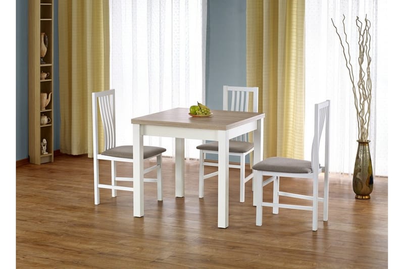 Grace Forlengningsbart Spisebord 80 cm - Eik/Hvit - Møbler - Bord - Spisebord & kjøkkenbord