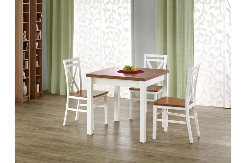 Grace Forlengningsbart Spisebord 80 cm - Tre/Hvit - Møbler - Bord - Spisebord & kjøkkenbord