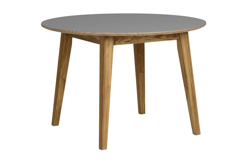 Grass Spisebord 110 cm Rundt - Grå/Natur - Møbler - Bord - Spisebord & kjøkkenbord