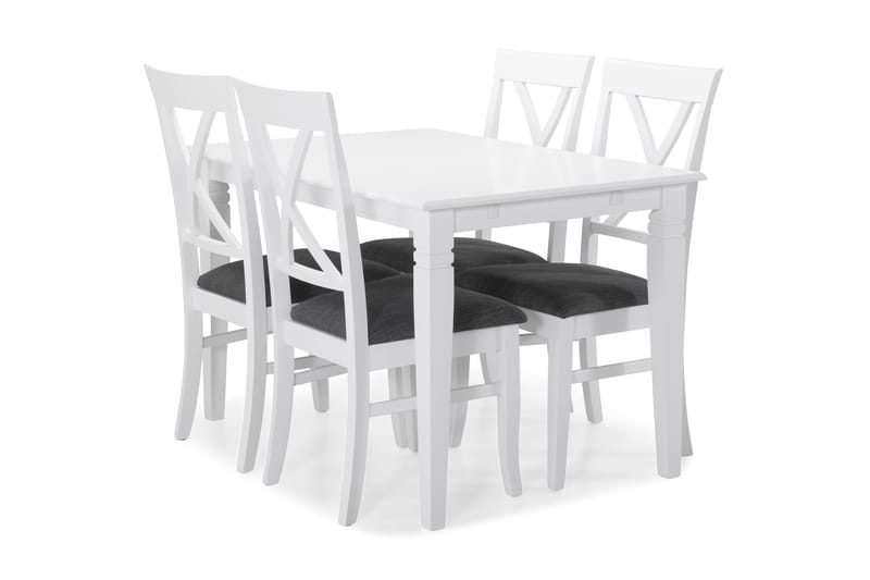 Hartford Forlengningsbart Spisebord 120 cm - Hvit - Møbler - Bord - Spisebord & kjøkkenbord