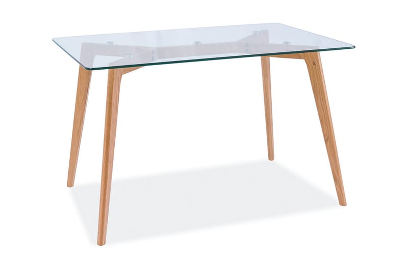 Helsfyr Spisebord 120 cm - Glass/Tre/Natur - Møbler - Bord - Spisebord & kjøkkenbord