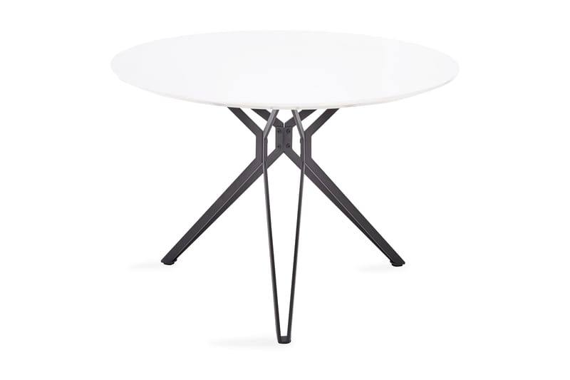 Hermelinda Spisebord 120 cm - Hvit/Svart - Møbler - Bord - Spisebord & kjøkkenbord