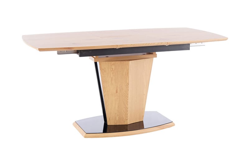 Huston Forlengningsbart Spisebord 120 cm - Glass/Eik/Svart - Møbler - Bord - Spisebord & kjøkkenbord