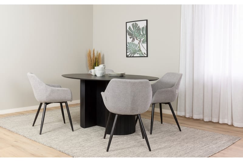 Ibuki Ovalt Spisebord 160 cm - Svart - Møbler - Bord - Spisebord & kjøkkenbord