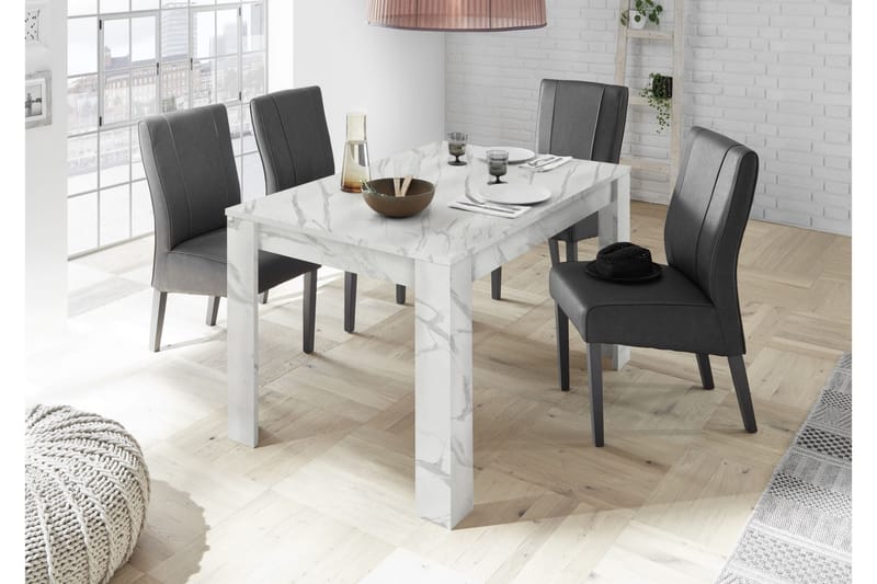 Ice Forlengningsbart bord 137 cm - Hvit Marmor - Møbler - Bord - Spisebord & kjøkkenbord