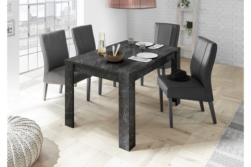 Ice Forlengningsbart bord 137 cm - Svart Marmor - Møbler - Bord - Spisebord & kjøkkenbord