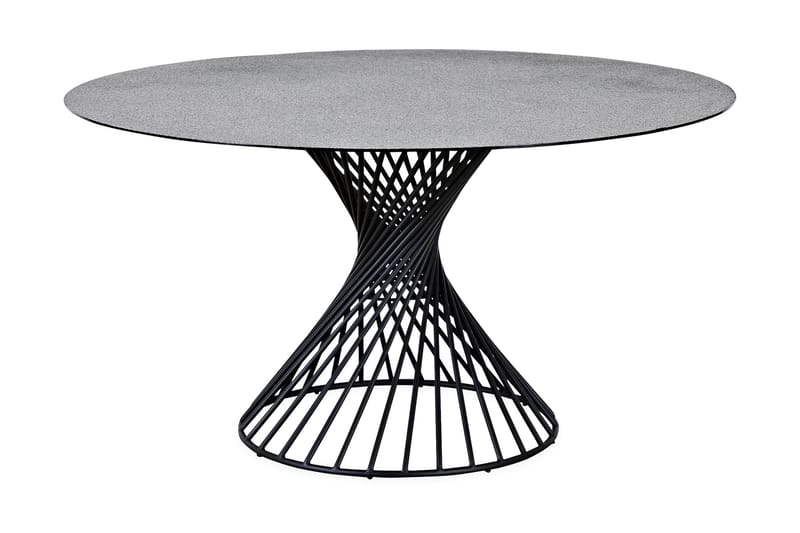 Iggy Spisebord 140 cm Rund Glass - Grå - Møbler - Bord - Spisebord & kjøkkenbord