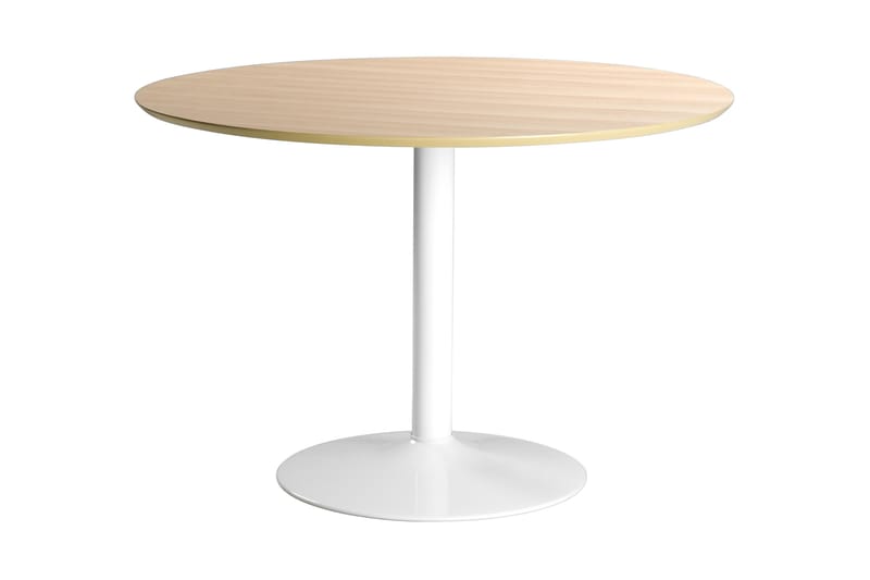 Jora Spisebord 110 cm Rundt - Hvit/Beige - Møbler - Bord - Spisebord & kjøkkenbord
