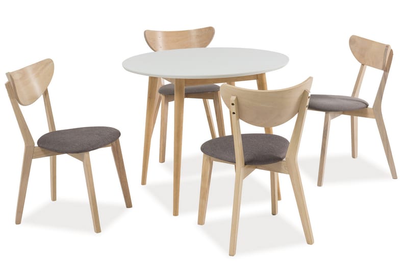 Kolberg Spisebord 90 cm Rundt - Natur - Møbler - Bord - Spisebord & kjøkkenbord