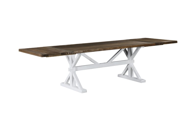 Kolkentit Forlengningsbart Spisebord 200 cm - Natur/Hvit - Møbler - Bord - Spisebord & kjøkkenbord