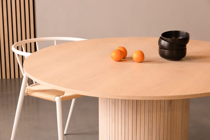 Kopparbo Spisebord Rundt 130 cm - Hvit - Møbler - Bord - Spisebord & kjøkkenbord