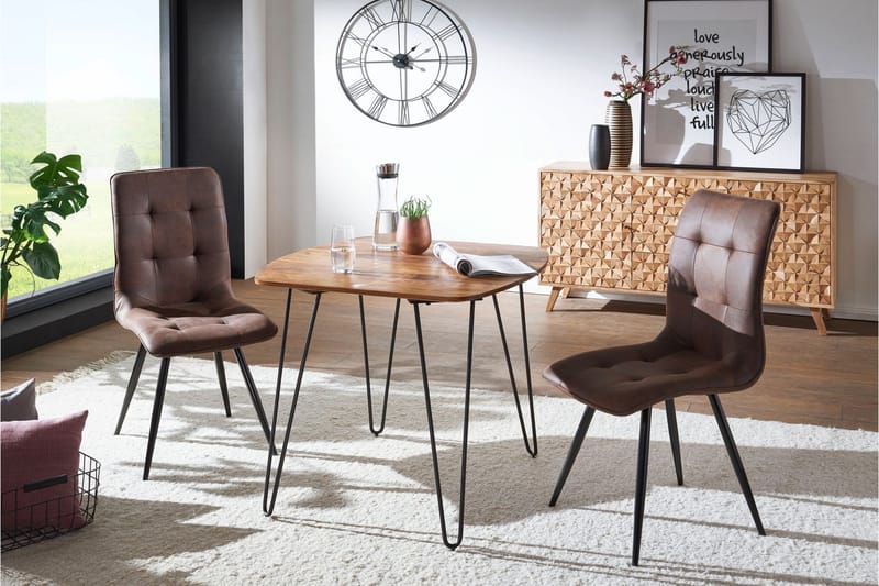 Kristl Spisebord 80 cm - Brun - Møbler - Bord - Spisebord & kjøkkenbord