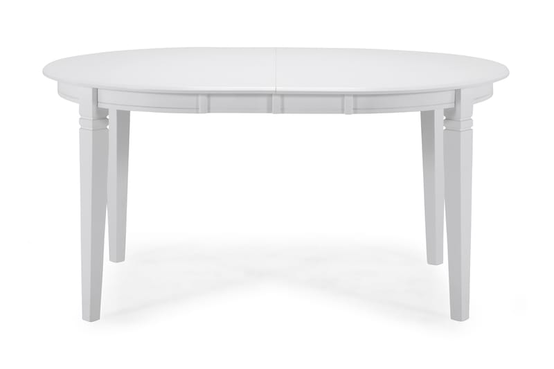 Läckö Forlengningsbart Spisebord 150 cm Ovalt - Hvit - Møbler - Stoler & lenestoler - Spisestuestoler & kjøkkenstoler