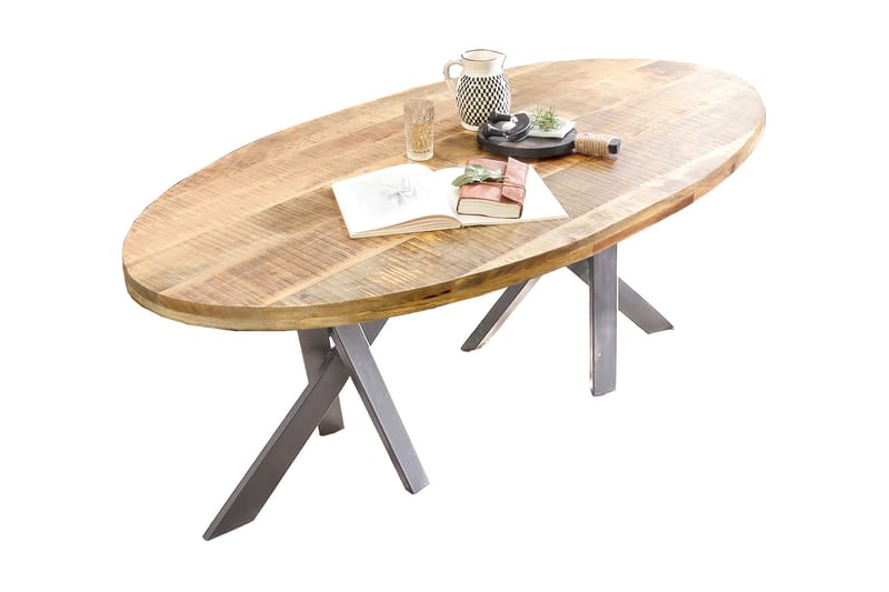 Laikera Spisebord 160x90 cm - Akacia/Sølv - Møbler - Bord - Spisebord & kjøkkenbord