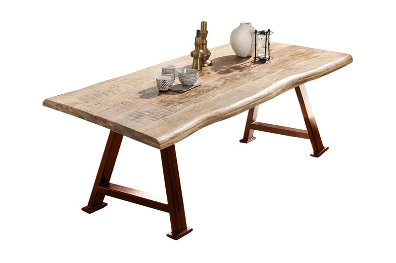 Laikera Spisebord 160x90 cm - Mango/Natur/Brun - Møbler - Bord - Spisebord & kjøkkenbord