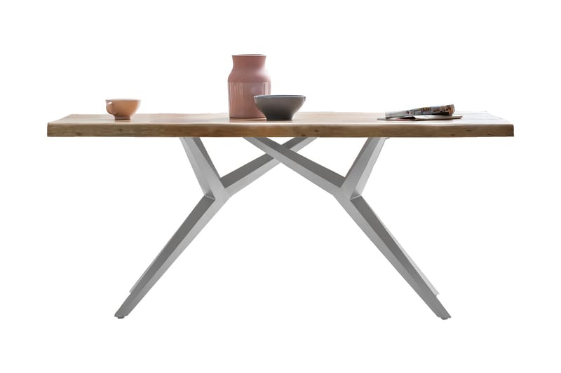Laikera Spisebord 160x90 cm - Mango/Natur/Sølv - Møbler - Bord - Spisebord & kjøkkenbord