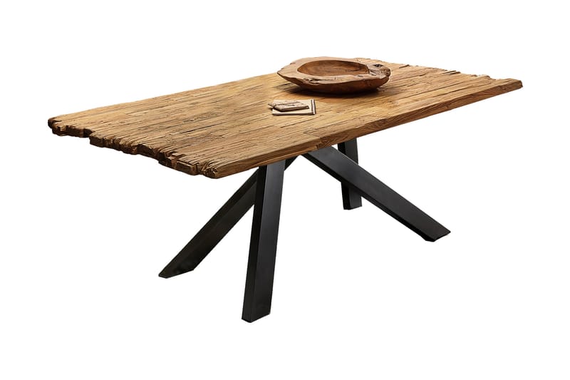 Laikera Spisebord 160x90 cm - Resirkulert Teak/Svart - Møbler - Bord - Spisebord & kjøkkenbord
