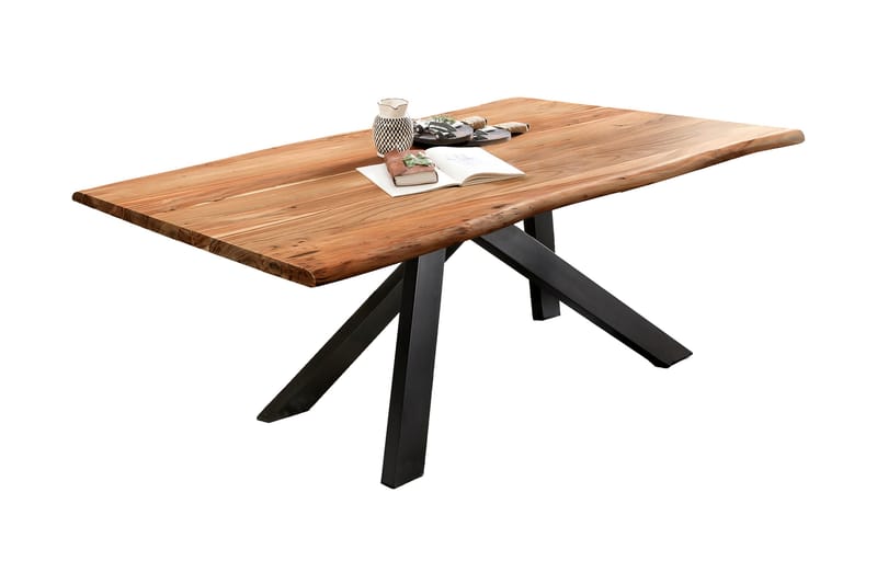 Laikera Spisebord 180x100 cm - Akacia/Svart - Møbler - Bord - Spisebord & kjøkkenbord