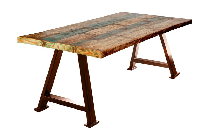 Laikera Spisebord 180x100 cm - Resikulert Tre/Flerfarget/Brun - Møbler - Bord - Spisebord & kjøkkenbord