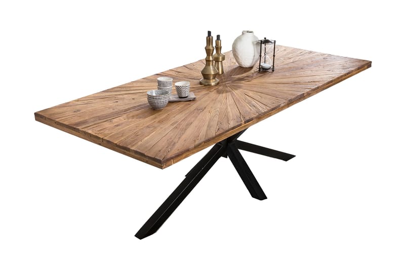 Laikera Spisebord 180x90 cm - Teak/Svart - Møbler - Bord - Spisebord & kjøkkenbord
