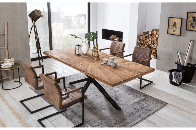 Laikera Spisebord 180x90 cm - Teak/Svart - Møbler - Bord - Spisebord & kjøkkenbord